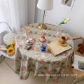 Decorative round table cloth